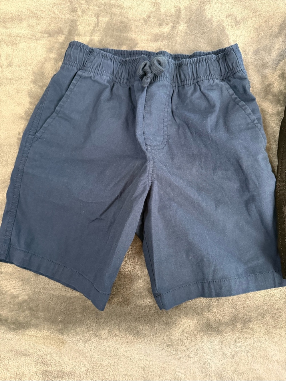 Set of 2 wonder nation Navy Blue and Black Elastic-Waist Shorts